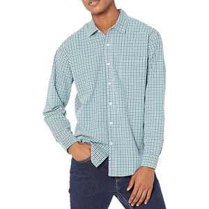 Chemise habillée formelle à manches longues pour homme, 100 % coton sergé respirant, idéale pour l'été – Fournisseur en gros - Product Image 3