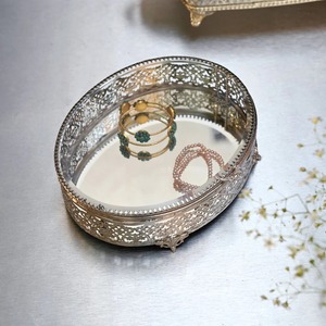 Caja Ovalada de Latón Plateado, Caja de Joyería Hecha a Mano, Caja Decorativa de Metal para Anillos, Pendientes, Regalo de Tesoro Antiguo para Mujer - Product Image 4