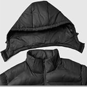 Veste matelassée unisexe imperméable à capuche, style streetwear décontracté et chaud pour le printemps, avec broderie frontale anti-froid - Product Image 4