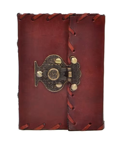 Personalised Handmade Silver <b>Padlock</b> Leather Secret Journal with Spiral Binding Gift Option Blank Notebook - Product Image 5