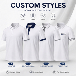 Polo de Punto Personalizado Premium con Logotipo OEM Bordado - Poliéster de Alta Calidad, Diseño Sólido, Tallas Grandes XL-6XL - Product Image 5