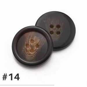 High Quality Custom Round 4-Hole Buffalo Horn Animal Style Durable <b>Handmade</b> Sewing Buttons for <b>Clothes</b> Shirt Suit - Product Image 4