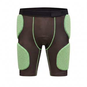Shorts de compression rembourrés respirants vert clair pour adultes, personnalisables, 100 % polyester, haute performance, OEM - Product Image 1