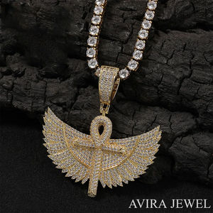 Pendentif Avira Jewels Bling Star Moissanite en argent massif 925 plaqué or, sans nickel, sans plomb, unisexe, charme Hip Hop GRA - Product Image 5