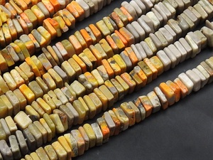 Bumble Bee Jaspe Lisse Heishe Carré Coussin Perle 16 Pouces 6MM Environ Grossiste Nouvelle Arrivée Pierre Naturelle - Product Image 3