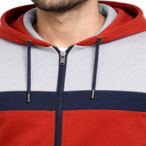 Ensemble de survêtement pour homme en molleton de coton respirant avec sweat à capuche zippé et pantalon de jogging, deux pièces, hiver, décontracté, streetwear, vente en gros - Product Image 5