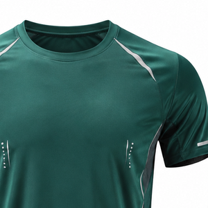 Ensemble de t-shirt et short de sport pour homme, respirant, en mesh, séchage rapide, léger, pour entraînement, fitness, gym, vêtements de sport - Product Image 3