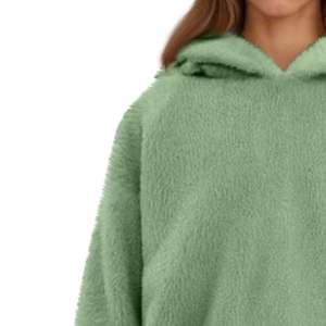 Sudadera con capucha de felpa francesa gruesa para mujer, transpirable, con logotipo bordado personalizado, diseño de oso adorable, talla grande, para invierno - Product Image 4