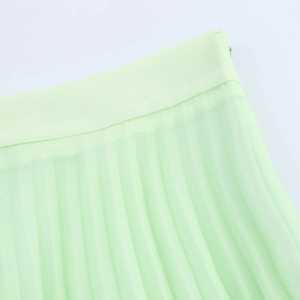 Women's Eco-Friendly Breathable Anti-Wrinkle Casual Middle Eastern Solid Pattern Knitted 100% Polyester <b>Skirt</b> - Product Image 5