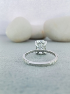 Anillo de bodas de oro sólido de 10K con salida de fábrica de joyería fina, anillos de diamantes cultivados en laboratorio ASCHER Cut VVS, joyería para mujer - Product Image 4