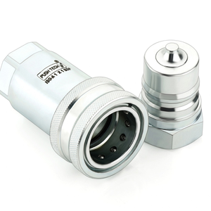 ข้อต่อไฮดรอลิกแบบปลดเร็ว QRC ตัวเมีย ISO 7241 A ผลิตจากเหล็กกล้าคาร์บอน พร้อมซีลแน่นแบบ Poppet สำหรับงานอุตสาหกรรมและการใช้งานเคลื่อนที่ - Product Image 2