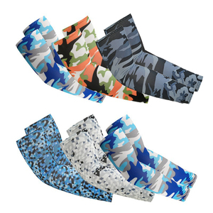 Manchons de compression athlétiques imprimés sur mesure, protection UV, motif camouflage baseball, protège-bras sportifs, protection solaire - Product Image 6