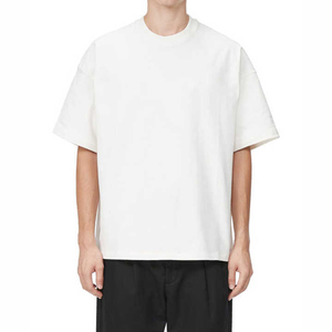 Camiseta Oversize de Algodón 100% para Hombre, Manga Raglán, Color Liso, Cuello Redondo, Tejido de Punto Casual, Hombro Caído, Estilo Urbano, con Efecto Ácido - Product Image 2