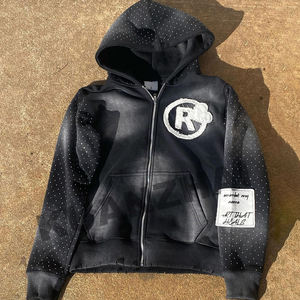 Sudadera con Capucha Personalizada de 500GSM, Estilo Vintage, Doble Capa, Efecto Desgastado, para Hombre - Product Image 1