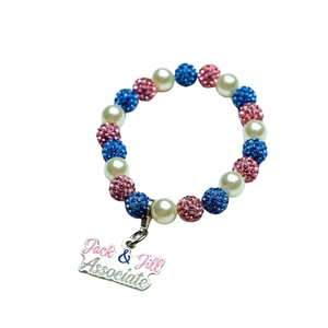 Crystal and Pearl Beaded Associate <b>Bracelet</b> <b>Stretch</b> Wrist Jewelry Accessory for Women Everyday Gift Wear Elegant Design Plus Set - Product Image 1