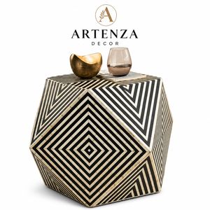 Organizador de Ropa Portátil Ecológico de Tres Niveles con Diseño Moderno a Rayas, Caja de Almacenamiento de Madera para Sala de Estar - Product Image 3