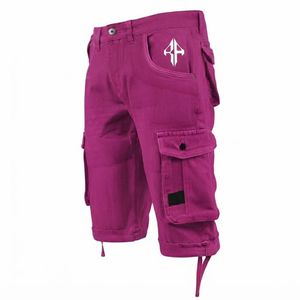Pantalones Cortos de Mezclilla para Hombre, de Alta Calidad, con Estampado de Serigrafía, Estilo Jeans, de Pierna Ancha, Material Spandex/Poliéster - Product Image 2