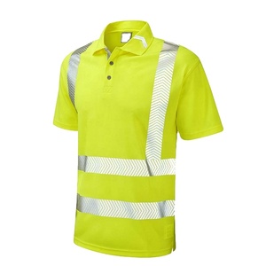 Hi-Vis สีส้มเย็น Viz ระบายอากาศเสื้อโปโลชุดทำงานเพื่อความปลอดภัยสำหรับบุรุษ - Product Image 1