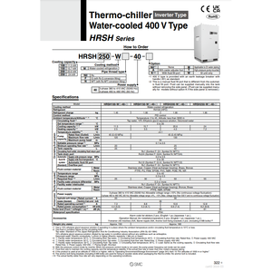 SMC Pneumatics Thermo-Chiller Equipo de enfriamiento de la HRSH250-WF-40-A - Product Image 2