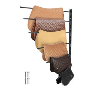 Porta Selle da Parete a Sei Livelli 30.9 X 29.9 X 5.5 Pollici, Supporto Salvaspazio per Selle e Sottosella per Cavalli da Stalla - Product Image 1