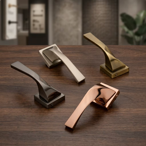 Modern Brass Mortise Door Handle <b>Heavy</b> <b>Duty</b> Stainless Steel Graphite Black CP Z PVD Gold Rose Gold Black Hardware - Product Image 1