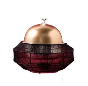 Modern Ribbed Storage Jar with Lid Decorative <b>Kitchen</b> Container Candy Jar Home Decor Storage Box with Dome Cover - Product Image 2