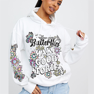 <b>Custom</b> DTG Women's Graphic Hoodie Polyester/Cotton Casual Style Pullover Personalized Design Streetwear Hooded Top Fashion Wear - Product Image 3