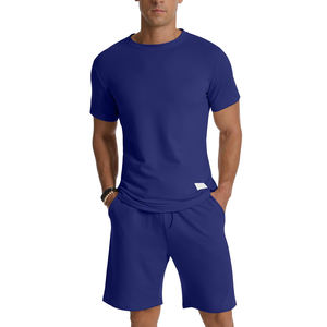 Conjunto Deportivo de Verano para Hombre, Ligero y Transpirable, Conjunto de 2 Piezas, Pantalones Cortos Casuales para Gimnasio y Calle, Personalizable - Product Image 1