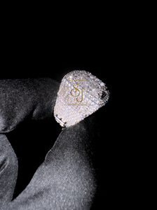 SHRAMAN DIAMOND Men's Luxury Hip Hop Rhodium Plated 925 Silver Pave Setting Moissanite <b>Rings</b> Custom Iced <b>Initial</b> Engagement Gift - Product Image 3