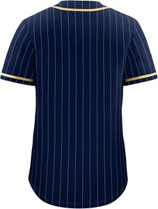 Maillot de baseball à rayures pour hommes et femmes, chemise de baseball unie à boutons, uniforme de sport d'équipe - Product Image 4