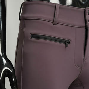 Pantalones ajustados de equitación para mujer, de color liso, personalizados y de alta calidad, fabricados en fábrica, para competición. - Product Image 4