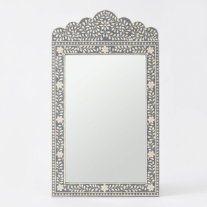 <b>Wall</b> <b>Mirror</b> Handmade Wholesale Custom OEM ODM MOP Resin Inlay Floral Arch Luxury Hanging <b>Mirror</b> DECORYUG - Product Image 1