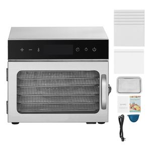Essiccatore Alimentare Elettrico a 6 Vassoi in Acciaio Inossidabile 400W con Temperatura Digitale Regolabile e Timer 24 Ore - Product Image 1