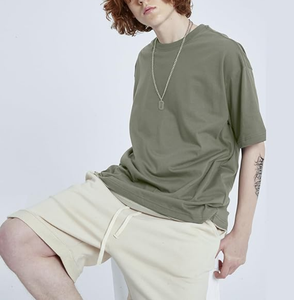 Wholesale OEM Men's Oversized T-Shirts Fashion Loose Fit Crewneck Tshirt Streetwear Heavyweight Short Sleeve Gym Workout Tops - Product Image 5
