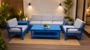 Simple Modern <b>Waterproof</b> Eco-Friendly Wood <b>Sofa</b> Set with 1 Year Warranty for Outdoor & Living Room Use - Product Image 5