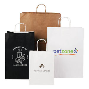 Bolsas de Papel Kraft Personalizadas al por Mayor con Asas Retorcidas, Bolsas de Compras con su Propio Logotipo, Empaque Ecológico - Product Image 5