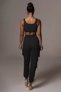 Customized Women Clothing Jogger <b>Set</b> Cotton Two Piece Crop Top and <b>Sweatpants</b> <b>Set</b> Causal Premium Tracksuit 2 Piece <b>Set</b> Ladies - Product Image 2