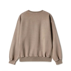 เสื้อสเวตเชิ้ตคอกลมทรงโอเวอร์ไซส์ ยูนิเซ็กซ์ สีพื้น ผ้าถักเนื้อฝ้าย สวมใส่สบายๆ ทรงพอดีตัว ความยาวปกติ เหมาะสำหรับฤดูใบไม้ร่วง - Product Image 2