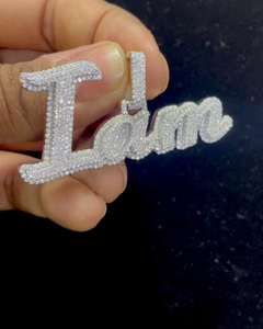 Colgante de Plata de Ley 925 con Nombre Personalizado, Estilo Hip Hop de Lujo, Completamente Cubierto de Circonitas, Colgante con Iniciales y Nombre - Product Image 1