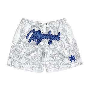 Shorts de Verano con Bolsillos Laterales con Cremallera, para Uso Diario, Sublimados, Diseño NY, Totalmente Estampados, de Malla, Estilo Urbano, Gran Venta - Product Image 6