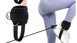 Correa de tobillo ajustable para máquina de cable, para kickbacks, entrenamiento de glúteos, extensiones de piernas, ejercicios de abducción de cadera y glúteos, para gimnasio - Product Image 6