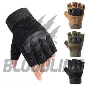 Half Finger Tactical <b>Gloves</b> Wrist Length Breathable PU Sporty Style for Outdoor Sports Use Spring Summer - Product Image 2