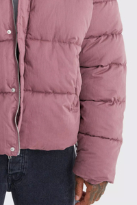 Chaqueta de burbujas para hombre con logo personalizado, estilo boxy, de lona arrugada, cortavientos, cálida para invierno, para exteriores, con 2 bolsillos laterales, de gran venta. - Product Image 5