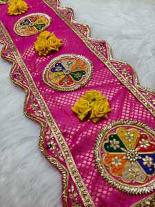 Custom Handmade Gota Patti Table Runner for Table Decor Wedding Banquet Centerpiece Diwali Housewarming Haldi Mehndi Decor - Product Image 3