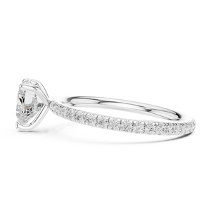 Bague de fiançailles classique en or 10k 14k 18k avec diamant de laboratoire taille cœur 1 carat, rapport IGI, diamant VS DEF pour anniversaire et mariage - Product Image 6