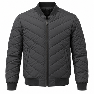 Chaquetas Bomber de Color Sólido, Nueva Llegada, Chaqueta Acolchada de Alta Calidad, Chaqueta Bomber de Invierno Hecha a Medida para Hombre, Servicio OEM - Product Image 2