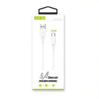 Kabel Pengisian Cepat SUNING Type-C USB 2.0 1M 5A dengan Konduktor Tembaga Murni dan Casing Plastik Buatan China untuk Ponsel