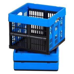 25L <b>Plastic</b> Collapsible Storage Bins 3 Pack Stackable Folding Storage Crates Handles Foldable He Fabric <b>Baskets</b> Bins Holds Bin - Product Image 1