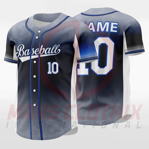 เสื้อเบสบอลพิมพ์ลายตามสั่ง ระบายอากาศได้ดี แห้งเร็ว สไตล์ฮิปฮอป พร้อมชื่อทีม - Product Image 3