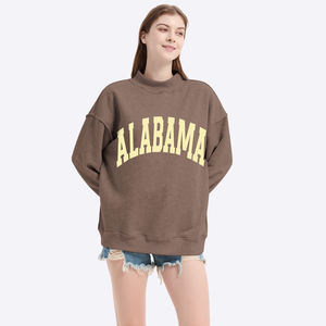 Sudadera de cuello alto reversible de algodón para mujer, personalizada con logo, estilo oversize, superventas - Product Image 3